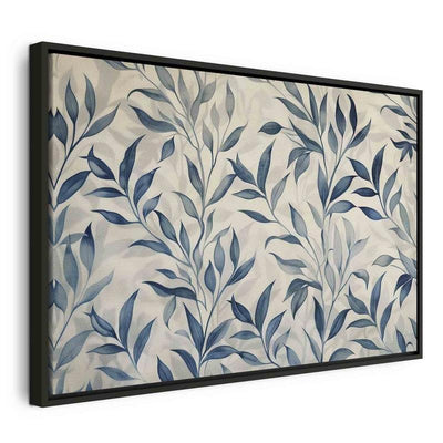 Quadro Delicate foglie blu