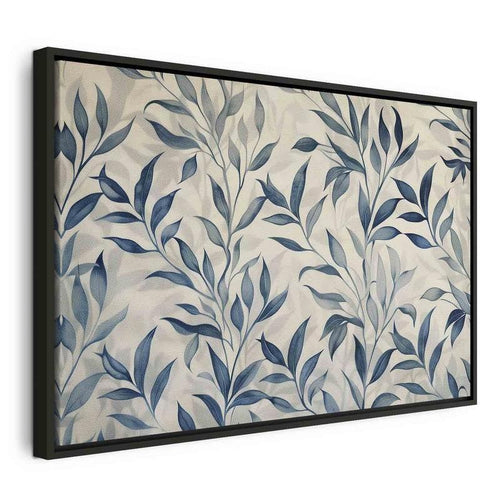 Quadro Delicate foglie blu