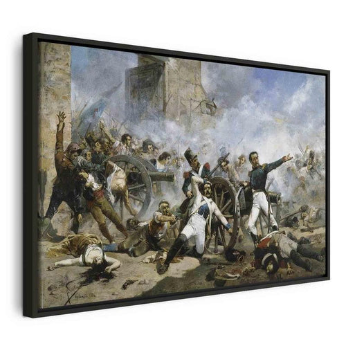 Quadro - The death of Pedro Velarde y Santillán during the defence of the Monteleon Artillery Barracks (Joaquín Sorolla