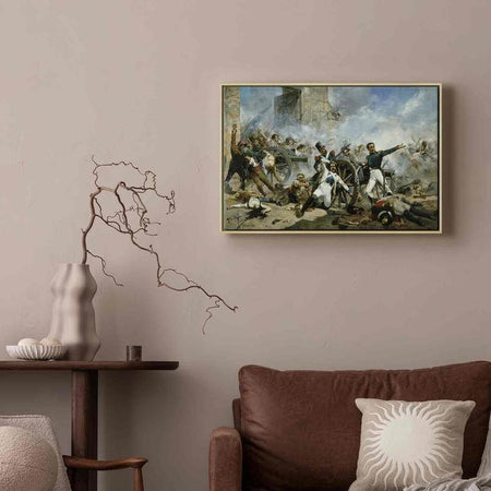 Quadro - The death of Pedro Velarde y Santillán during the defence of the Monteleon Artillery Barracks (Joaquín Sorolla