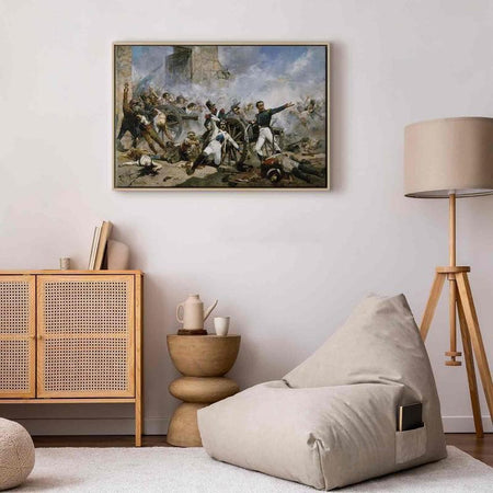 Quadro - The death of Pedro Velarde y Santillán during the defence of the Monteleon Artillery Barracks (Joaquín Sorolla