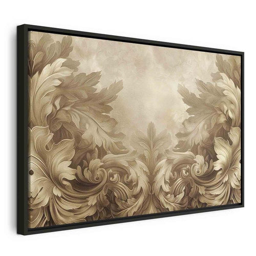 Quadro - Carved Baroque Ornaments Rich Composition in Sepia Colors