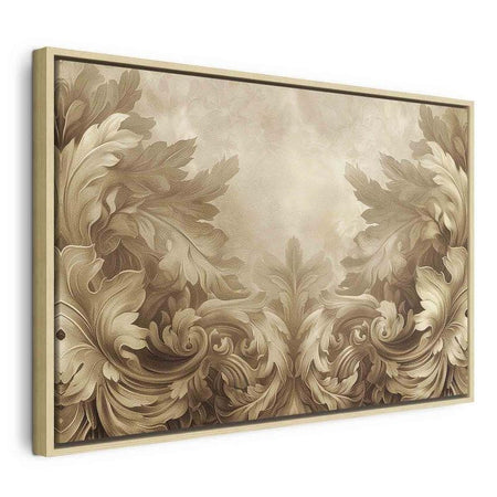 Quadro - Carved Baroque Ornaments Rich Composition in Sepia Colors
