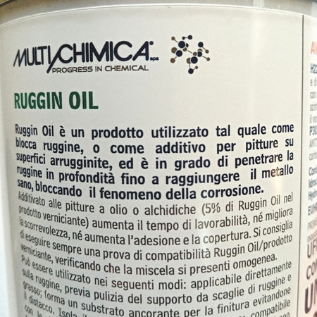 Ruggin Oil 1lt blocca ruggine additivo anticorrosivo trasparente per vernice