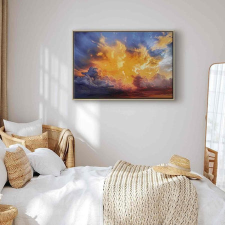 Quadro - Beautiful Sunset - Clouds in Warm Shades