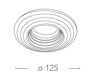 Faretto Incasso Soffitto Ribassato Tondo Gesso Decorato Verniciabile GU10