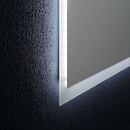 Specchio da Bagno Reversibile con Retroilluminazione Perimetrale a Led 80x60cm