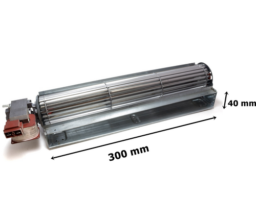 VENTOLA TANGENZIALE CM 30 + MOTORE SINISTRO 220 STUFA LEGNA PELLET CUCINA SP 320