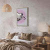 Quadro - Cosmic Heart - Silver Heart with a Ring on a Purple Background
