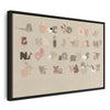 Quadro - Alphabet at the Zoo - Joyful Animals and Their Names on a Beige Background