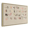 Quadro - Alphabet at the Zoo - Joyful Animals and Their Names on a Beige Background