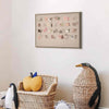 Quadro - Alphabet at the Zoo - Joyful Animals and Their Names on a Beige Background