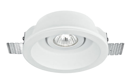 Faretto Incasso Scomparsa Gesso Verniciabile Tondo Orientabile Cartongesso GU10