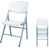 SEDIA PIEGHEVOLE IN HDPE colore bianco gambe in metallo -