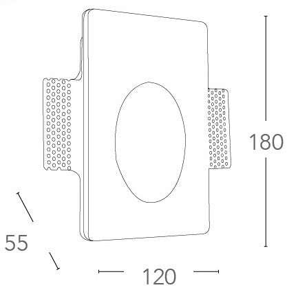 Faretto Incasso Scomparsa Segnapassi Gesso Verniciabile Tondo GU10 mini