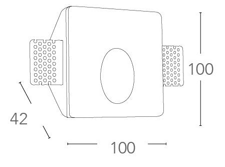 Faretto a Incasso Parete Scomparsa Gesso Verniciabile GU10 mini