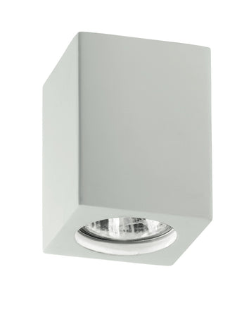 Faretto a incasso bianco dalla forma semplice cubica GU10