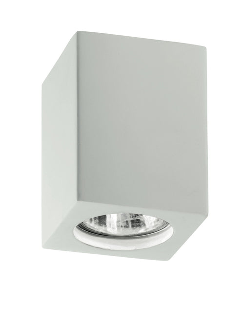 Faretto a incasso bianco dalla forma semplice cubica GU10