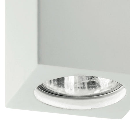 Faretto a incasso bianco dalla forma semplice cubica GU10