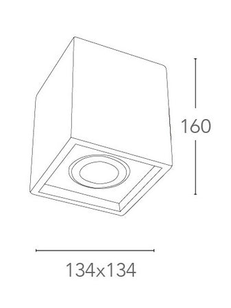 Faretto Cubico Orientabile Gesso Verniciabile GU10
