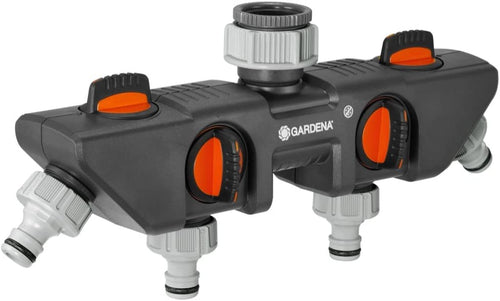 GARDENA - DISTRIBUTORE A 4 VIE CON INNESTI RAPIDI - IRRIGAZIONE -FER 303477