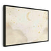 Quadro - Bright Night - Moon Accompanied by Many Stars on a Light Background