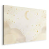 Quadro - Bright Night - Moon Accompanied by Many Stars on a Light Background