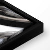 Quadro - Metallic Fluidity - Abstract Silver Forms on a Mint-Purple Background