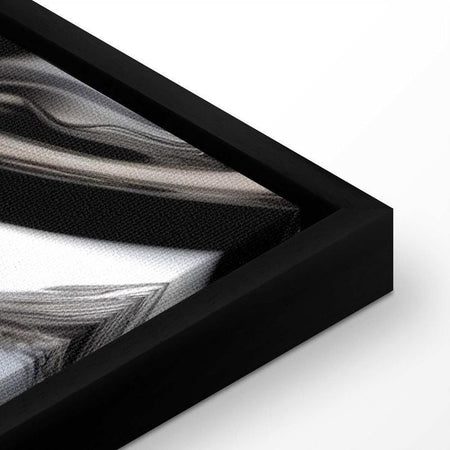 Quadro - Metallic Fluidity - Abstract Silver Forms on a Mint-Purple Background