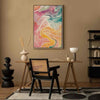 Quadro - Colorful Chaos - Dynamic Shapes in Shades of Pink Yellow and Blue