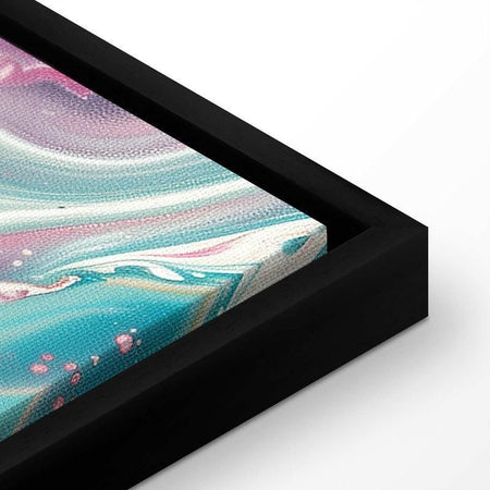 Quadro - Colorful Chaos - Dynamic Shapes in Shades of Pink Yellow and Blue