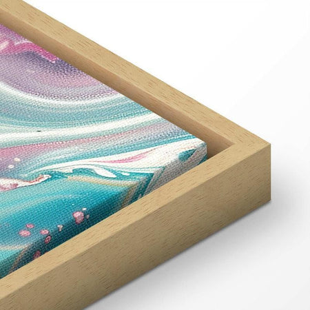 Quadro - Colorful Chaos - Dynamic Shapes in Shades of Pink Yellow and Blue