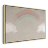 Quadro - Rainy June - Colorful Rainbow Emerging from Clouds on a Bright Background