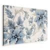 Quadro - Turquoise Flowers in Retro Ambience Floristic Ornaments