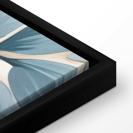 Quadro - Turquoise Flowers in Retro Ambience Floristic Ornaments