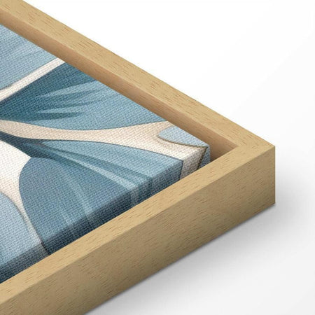 Quadro - Turquoise Flowers in Retro Ambience Floristic Ornaments