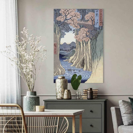 Quadro - The monkey bridge in the Kai province from the series Rokuju-yoshu Meisho zue (Utagawa Hiroshige)