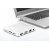 Docking Station universale, USB tipo C, MicrOSD, SD/MMC, VGA, HDMI Alluminio, argento