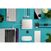Docking Station universale, USB tipo C, MicrOSD, SD/MMC, VGA, HDMI Alluminio, argento