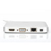 Docking Station universale, USB tipo C, MicrOSD, SD/MMC, VGA, HDMI Alluminio, argento