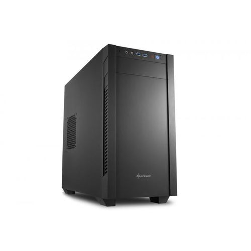 SHARKOON CASE S1000 MINI TOWER MICRO-ATX/MINI ITX, 4 SLOT, 2XUSB 3,0, 1X120 FRON 1X120 REAR, COLORE NERO