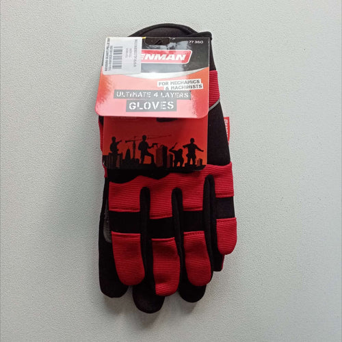 Benman guanti da lavoro con supporto in pelle sintetica e tessuto - polsino con chiusura a strappo