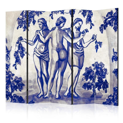 Paravento - Three Graces - Women Among Grapevines Inspired by Ancient Painting