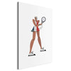 Quadro - Tennis Player With a Racket on a Light Background - Illustration
