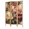 Paravento giapponese - Blooming Peonies - Charismatic Flowers Bathed in Sunlight