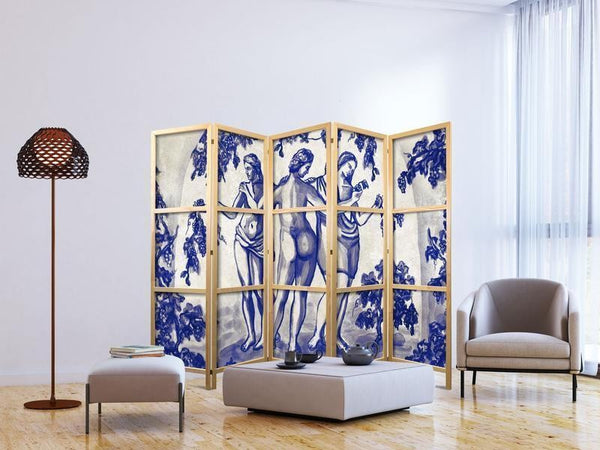Paravento giapponese - The Three Graces - Women Among Vineyards Inspired by Ancient Painting