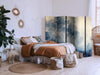 Paravento - Landscape With Trees in Illustration Style Fairy Blue Forest