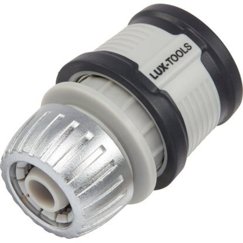 LUX TOOLS - CONNETTORE METALLO CON ACQUASTOP PER TUBI DA 13MM 1/2