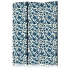 Paravento - Rose Vines - Monochromatic Blue Birds Resting Among Roses
