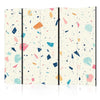 Paravento - Terrazzo with Multicolored - Large Elements - Cheerful Pattern on a Light Background